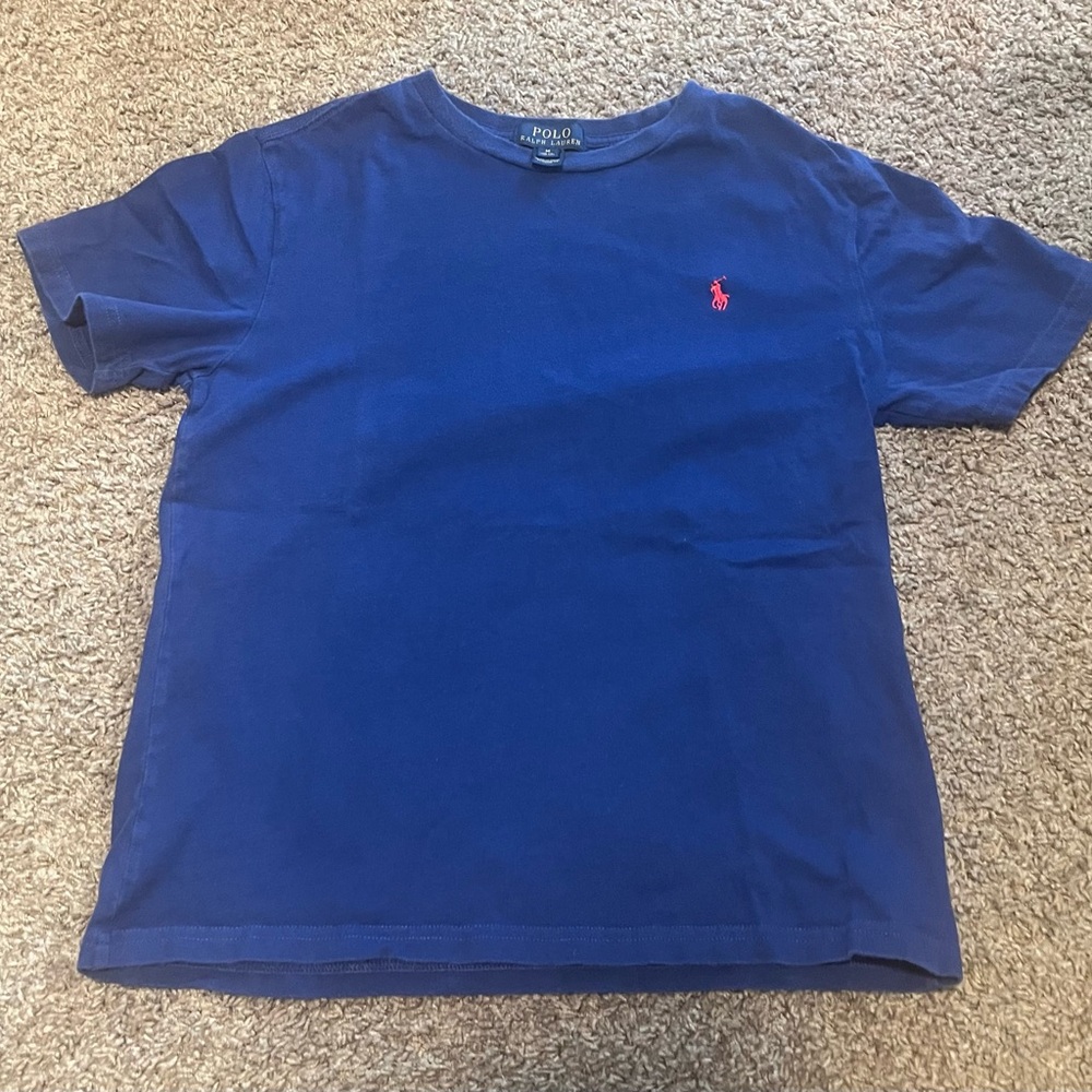 Polo Ralph Lauren Dark Blue T Shirt Crew Size M (10-12) Boys